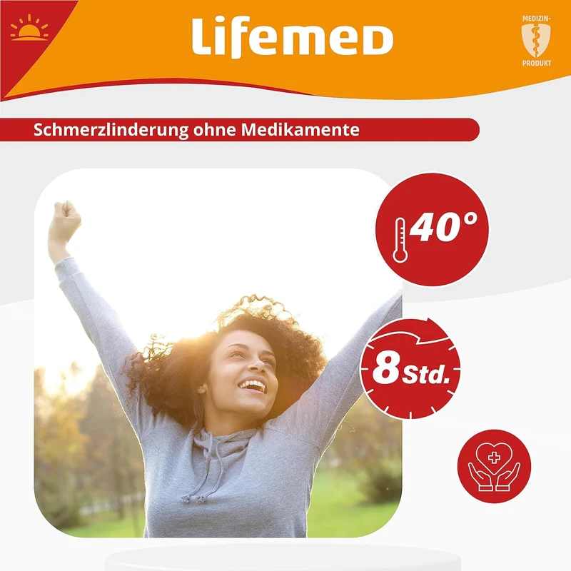 Lifemed Wärmepflaster, 9,5 cm x 13 cm, weiß