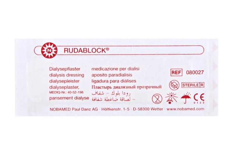 Noba Rudablock Dialysepflaster 2,5 cm x 8,5 cm weiß steril
