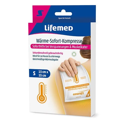 Lifemed Wärme-Sofort-Kompresse 15 cm x 13 cm weiß Größe S