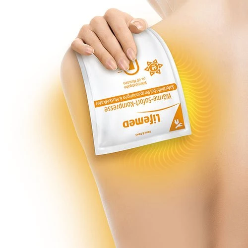 Lifemed Wärme-Sofort-Kompresse 15 cm x 13 cm weiß Größe S