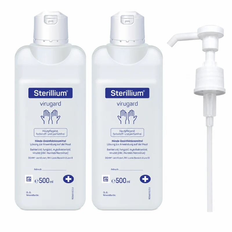 Bode Sterillium Virugard Händedesinfektion 2 x 500 ml mit Dosierpumpe