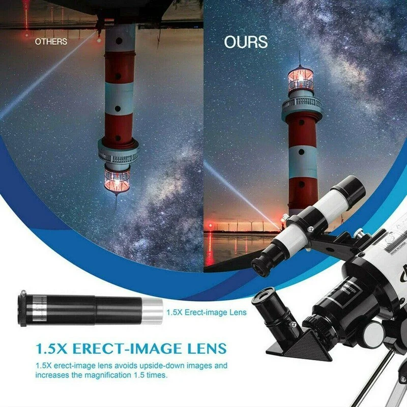 Professioneller Teleskop 300/70mm | Tragbarer Refraktor Sternenhimmel Teleskop mit Stativ und Smartphone-Adapter