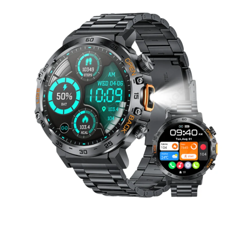 KL482 Smartwatch – AMOLED-Display | Herzfrequenz-, Blutsauerstoff- und Blutdruckmessung