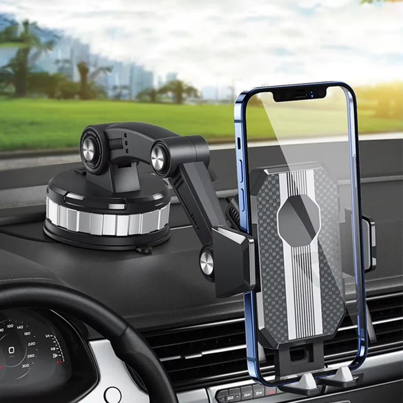 Auto-Handyhalter mit starkem Saugnapf, 360° Drehung, Einhandbetrieb – Universelle Smartphone-Halterung für das Auto
