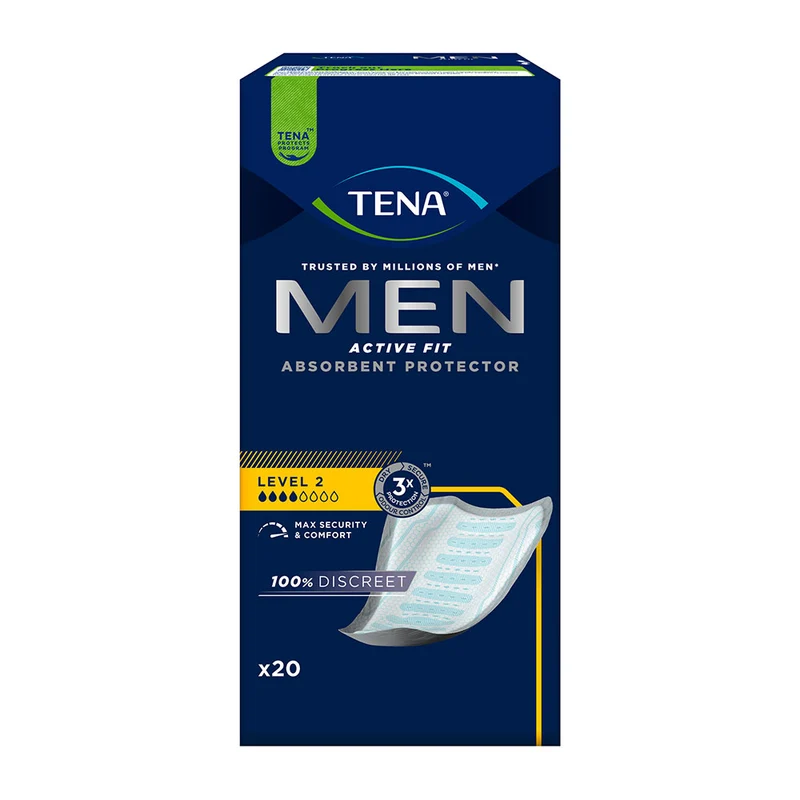 TENA Men Active Fit Level 2 Inkontinenzeinlagen, 20 Stück