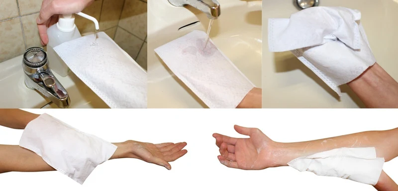 Medi-Inn Einmal-Waschhandschuhe Molton, 15 x 22 cm, 100er Pack