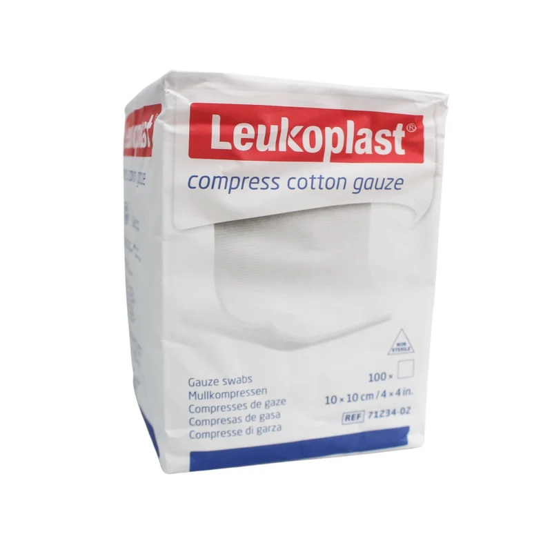Leukoplast Mullkompressen, compress cotton gauze, unsteril, 100 Stück