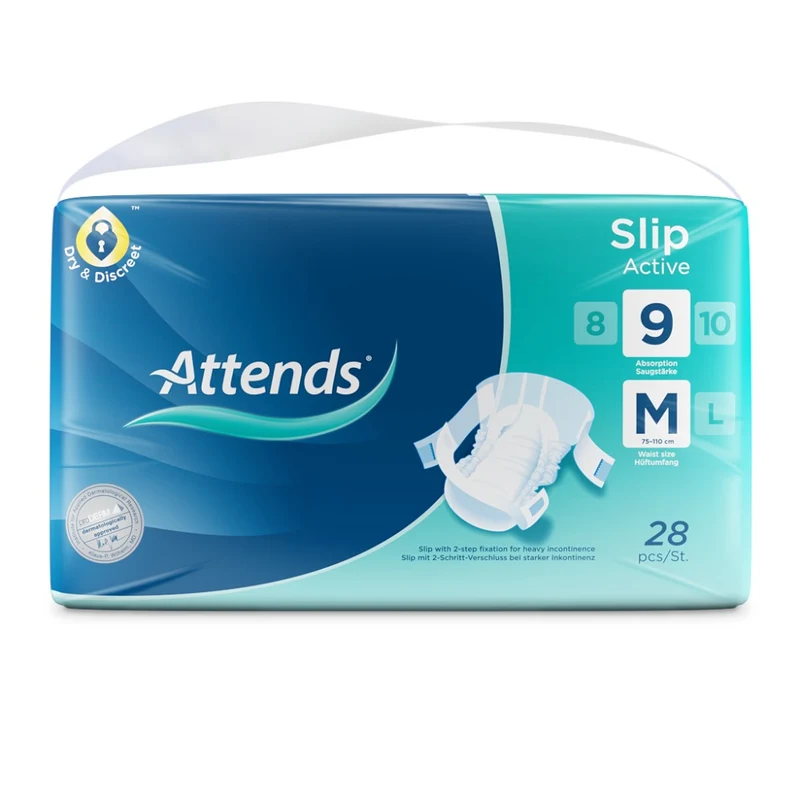 Attends Slip Active 9 All-In-One-Slips Medium, 28 Stück
