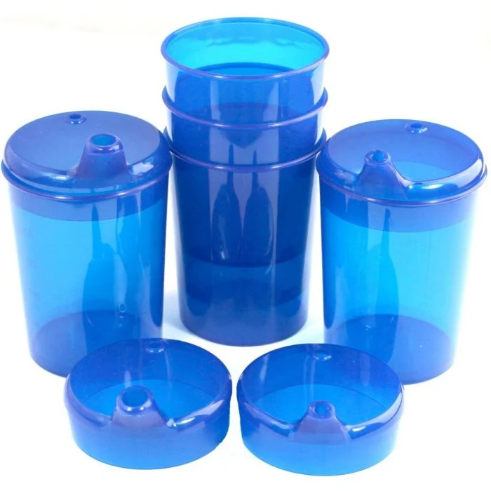 Medi-Inn Schnabelbecher 250 ml Praktisches Set: 5 Unterteile mit 10 Deckeln