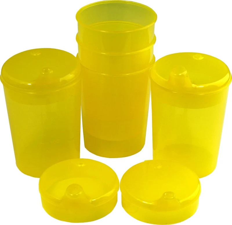 Medi-Inn Schnabelbecher 250 ml Praktisches Set: 5 Unterteile mit 10 Deckeln