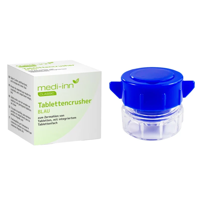 Medi-Inn Tablettencrusher, Tablettenmörser, blau