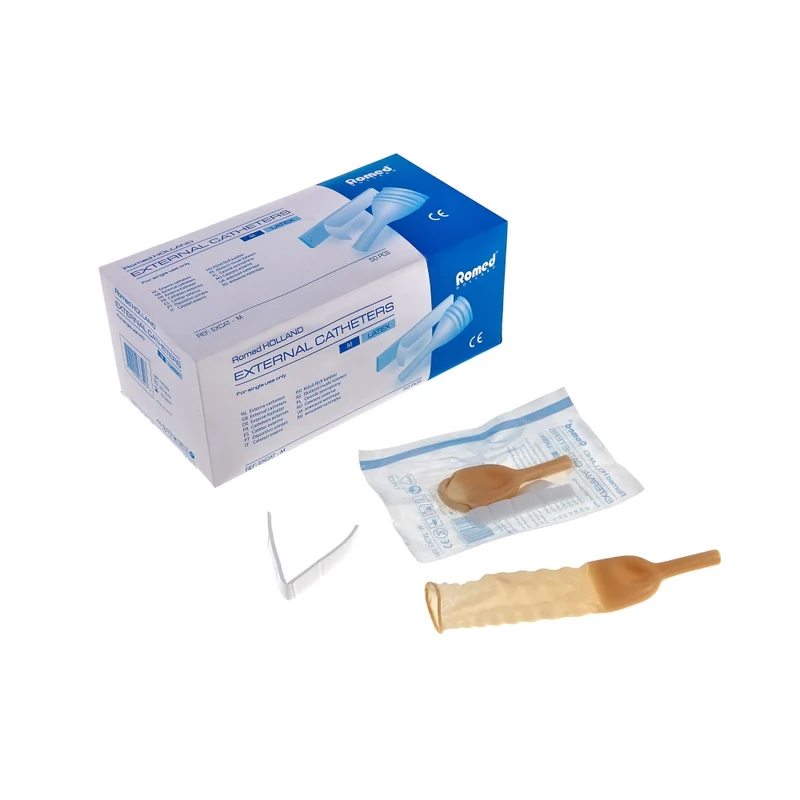 Romed Urinalkondom, externer Katheter, Latex, mit Klebestreifen