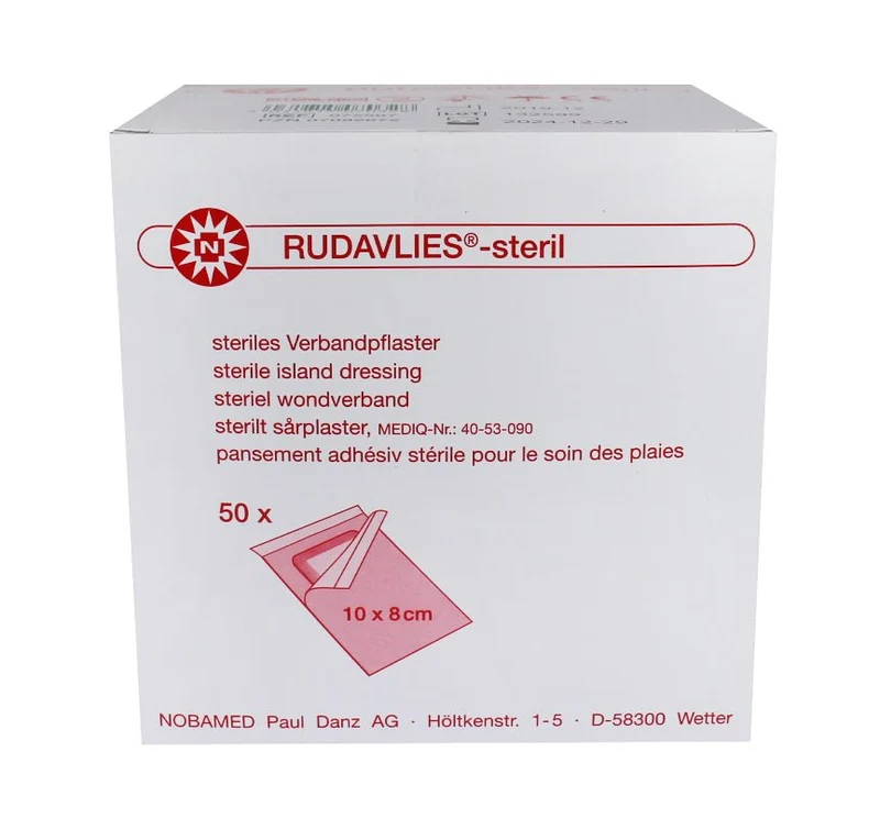 Noba Rudavlies-steril Wundpflaster 100 Stück inklusive Medi-Inn Aufbewahrungsbox