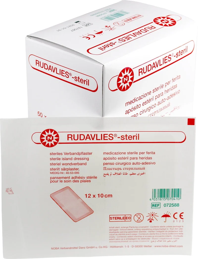 Noba Rudavlies-steril Wundpflaster 100 Stück inklusive Medi-Inn Aufbewahrungsbox