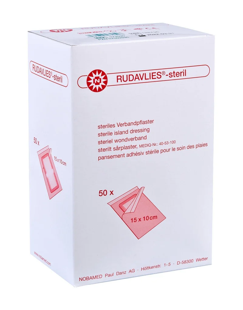 Noba Rudavlies-steril Wundpflaster 100 Stück inklusive Medi-Inn Aufbewahrungsbox