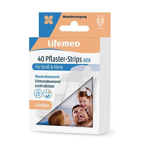 Lifemed Pflaster-Strips Box halbtransparent