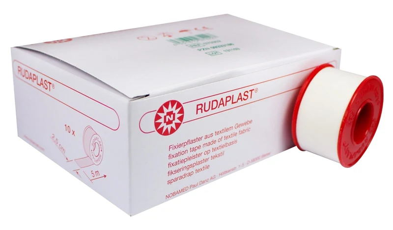 Noba Rudaplast Fixierpflaster weiß 10 Rollen 5 m
