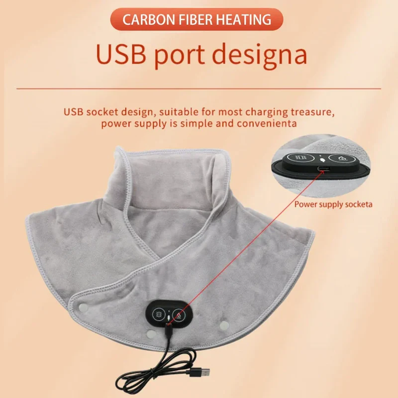 ThermoLiva Nacken- & Schultermassagekissen mit Vibration und USB-Heizung