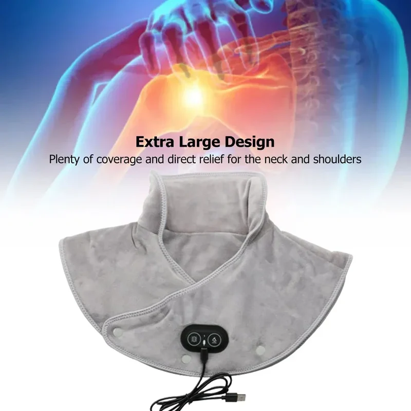 ThermoLiva Nacken- & Schultermassagekissen mit Vibration und USB-Heizung