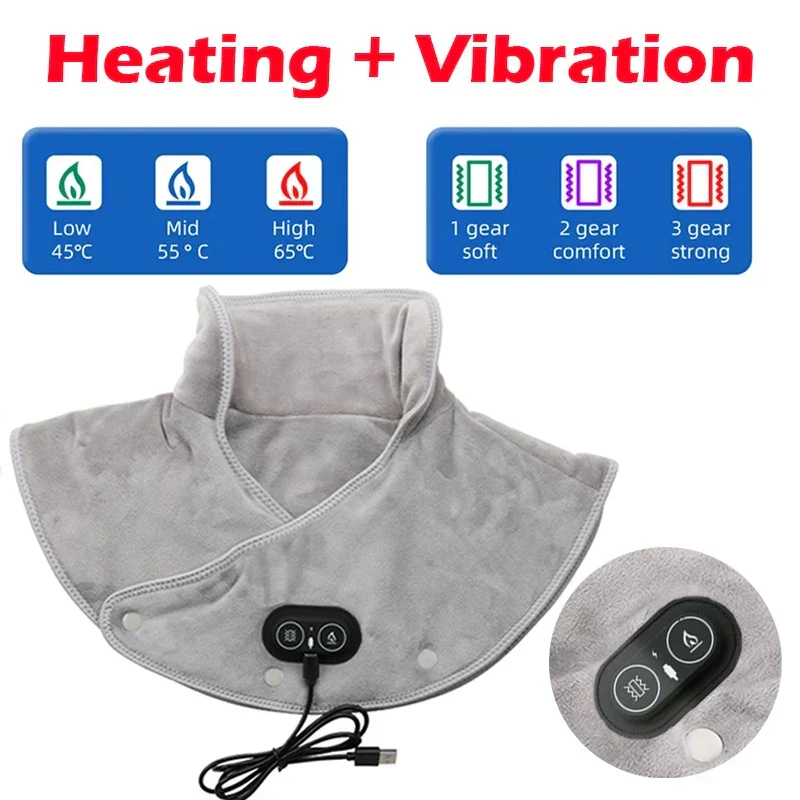 ThermoLiva Nacken- & Schultermassagekissen mit Vibration und USB-Heizung