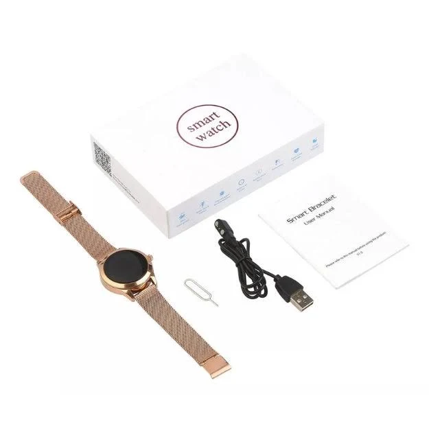 Damen Stilvolle Smartwatch | Gesundheitsüberwachung, Smarte Benachrichtigungen & Anpassbare Optionen