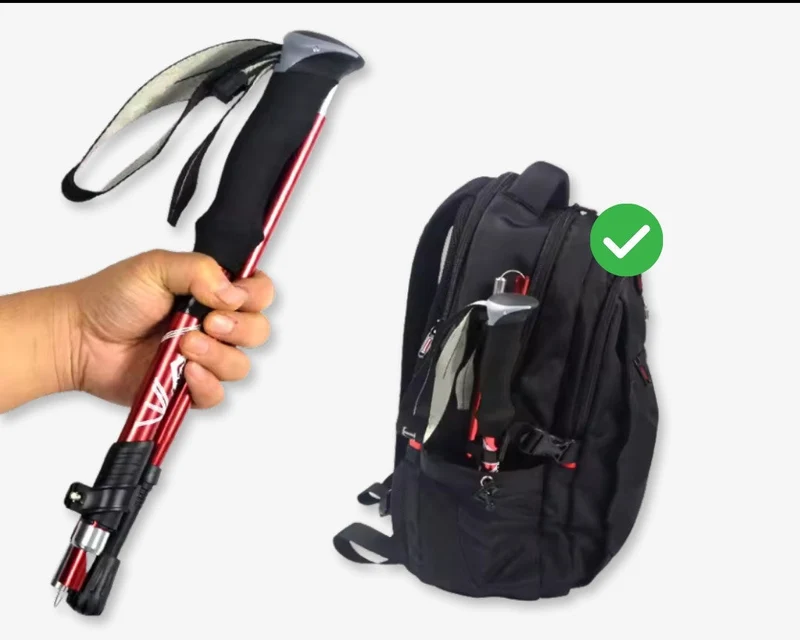 AlpineFlex | Leichte verstellbare faltbare Nordic Walking Stöcke