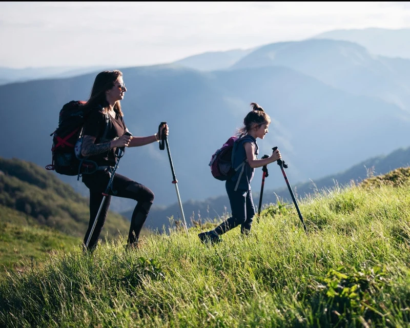 AlpineFlex | Leichte verstellbare faltbare Nordic Walking Stöcke