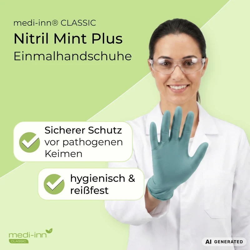Medi-Inn Nitril Mint Plus Einmalhandschuhe puderfrei