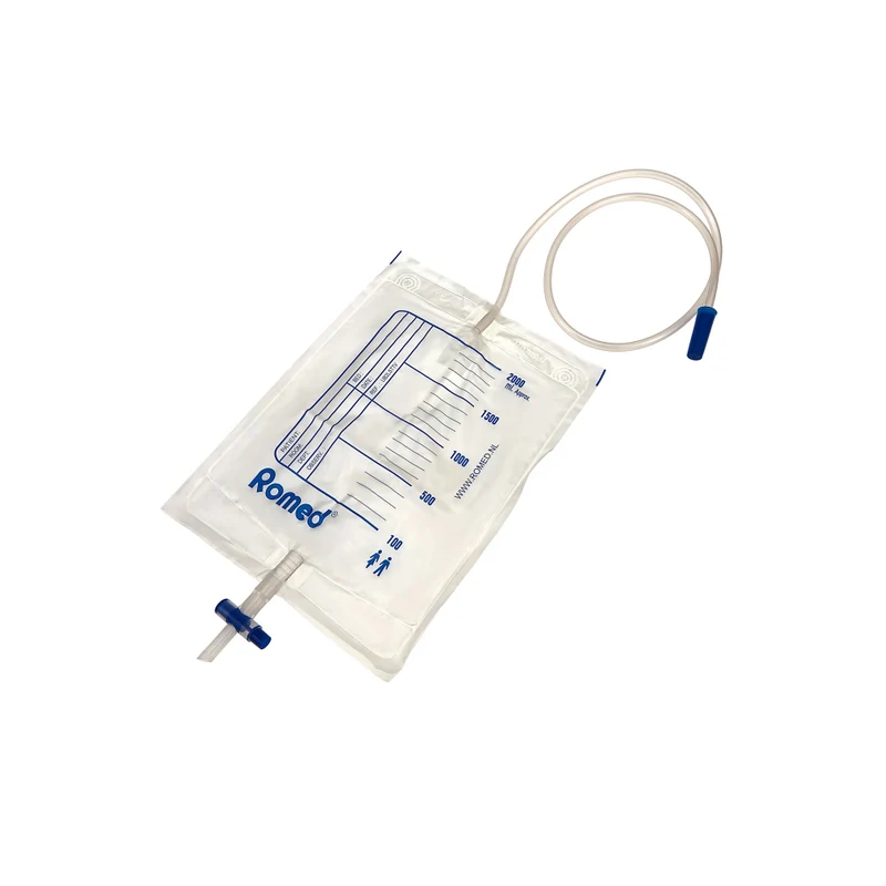 Romed Urinbeutel 2 Liter mit Ventil und T-Ablass