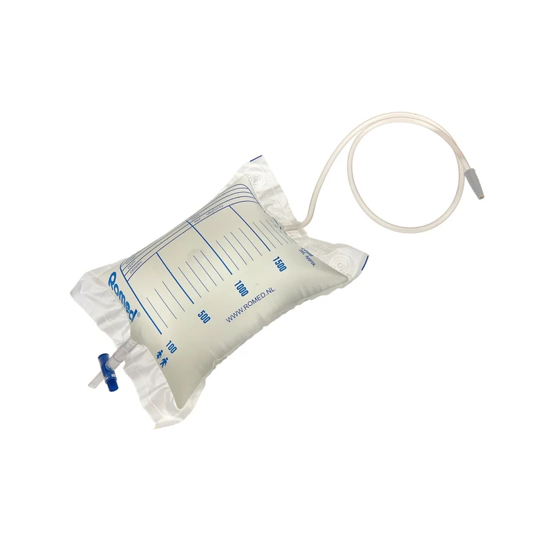 Romed Urinbeutel 2 Liter mit Ventil und T-Ablass