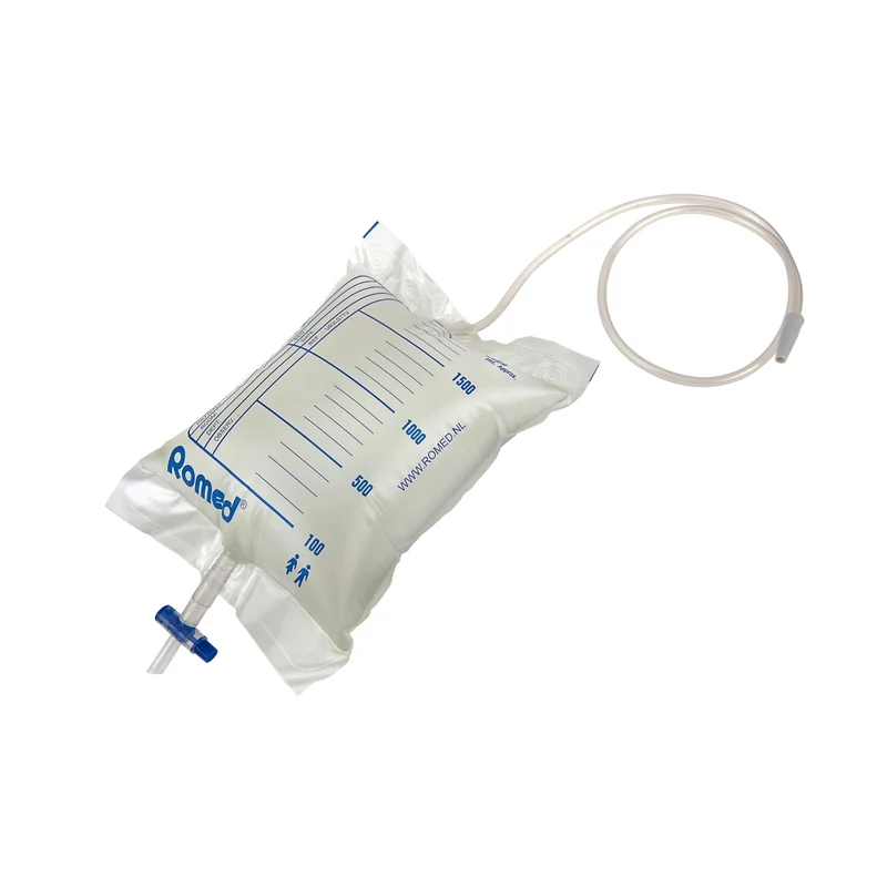 Romed Urinbeutel 2 Liter mit Ventil und T-Ablass