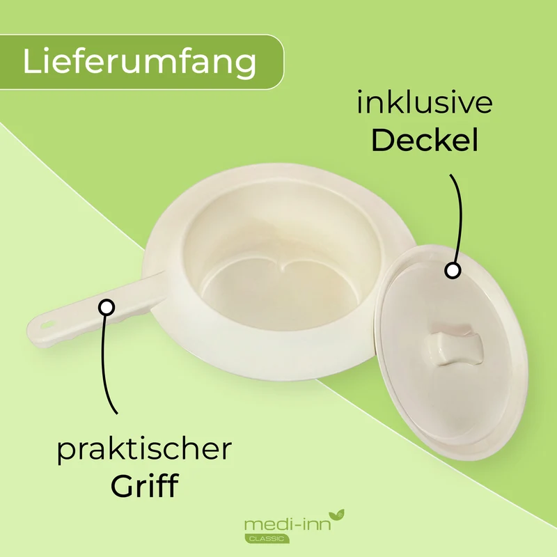 Medi-Inn Bettpfanne mit Deckel aus Kunststoff