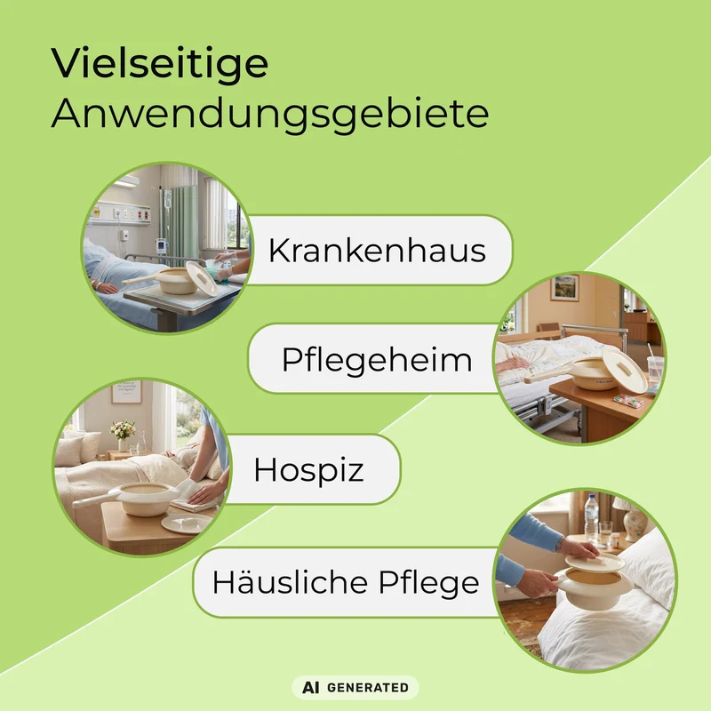 Medi-Inn Bettpfanne mit Deckel aus Kunststoff
