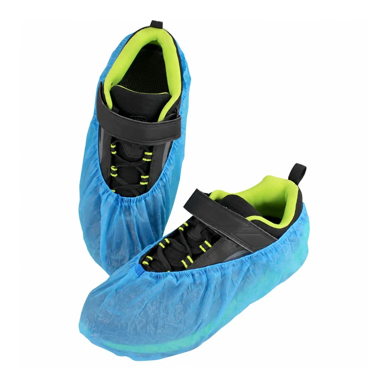 Medi-Inn Überschuhe CPE, Schuhüberzieher mit Gummizug, blau, 20 μm