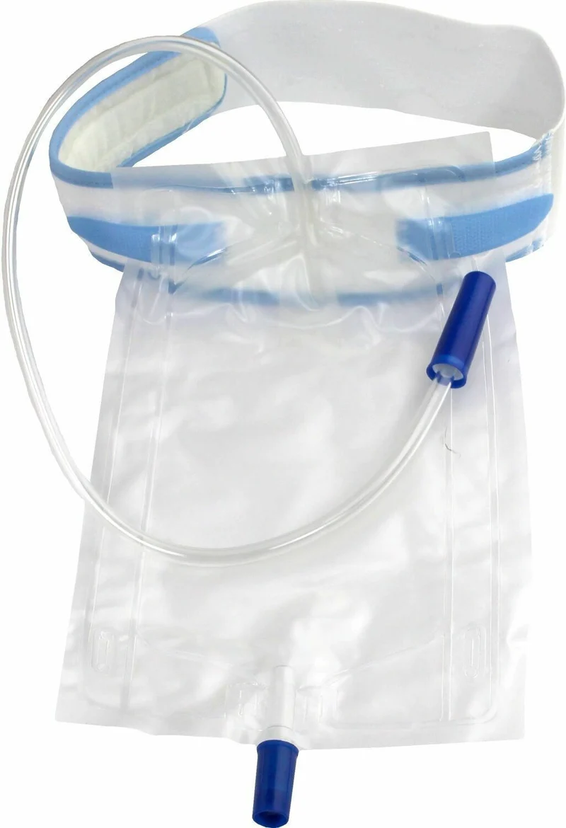 Romed Urinbeutel 500 ml mit Ventil und Ablasshahn steril 10 Stück + Safeline Beinhalter 60 cm 1 Stück
