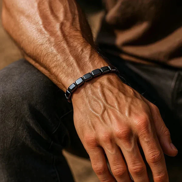 Hämatit-Armband für Herren – Eleganz, Stärke & Stilvolle Energie