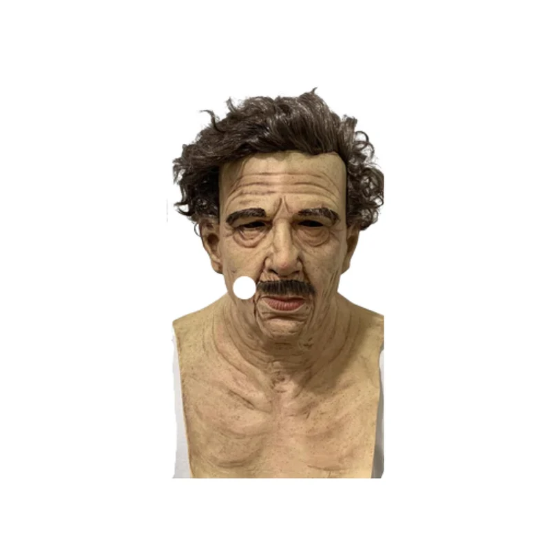 Realistischer Alter Mann Halloween Maske – Gruseliges Latex Kostümzubehör