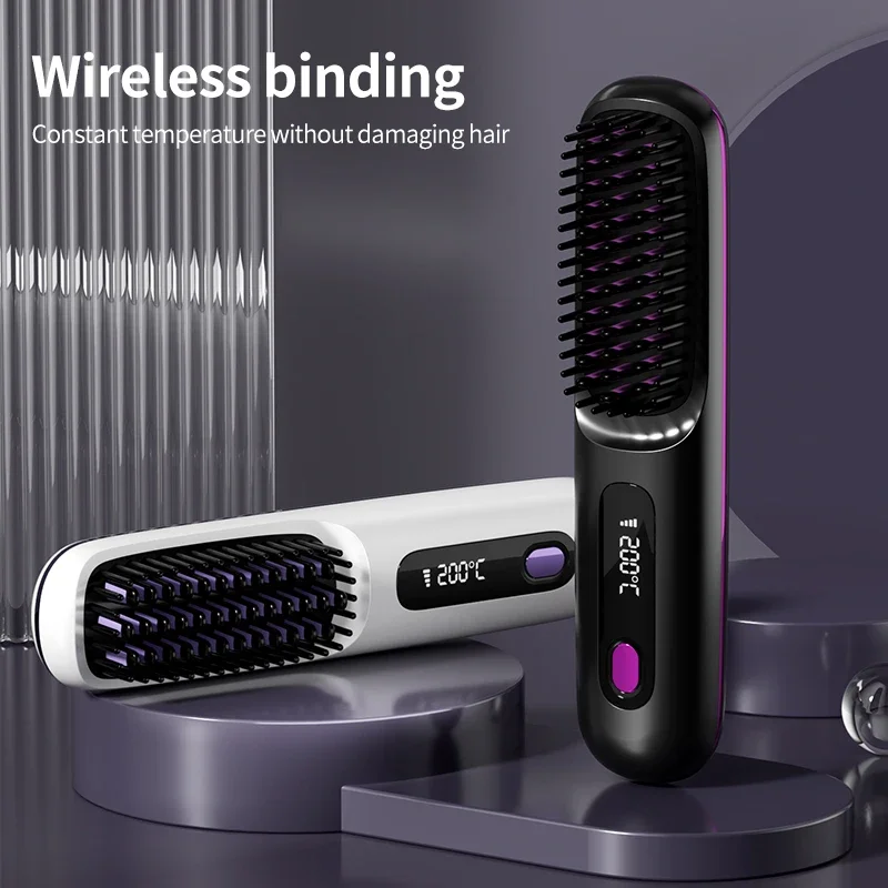 Kabelloser Haarstyler mit Keramik-Heizung und USB-Ladefunktion