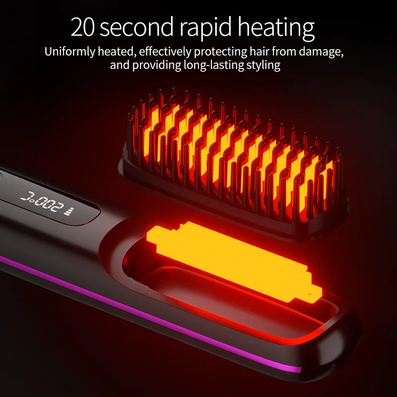 Kabelloser Haarstyler mit Keramik-Heizung und USB-Ladefunktion