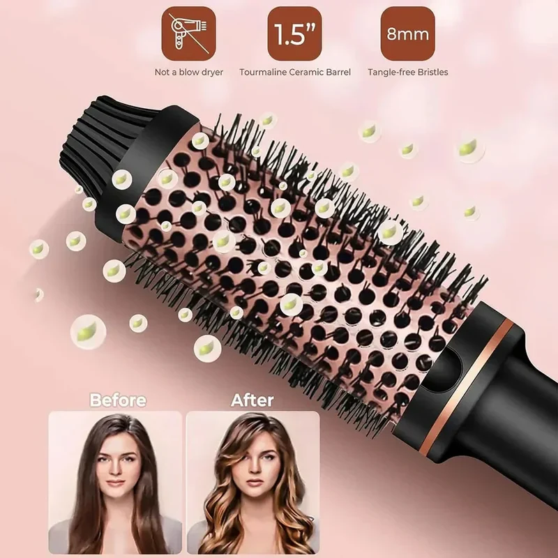 Stylique 3-in-1 Ionen-Haarstyler & Lockenstab | Glätten, Wellen, Volumen | Anti-Verbrandbürste