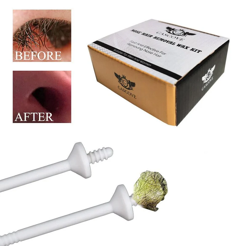WaxAway Pro Kit | Wachsset zur Haarentfernung von Nase & Ohren für Männer – Schmerzfreie Streifenentfernung