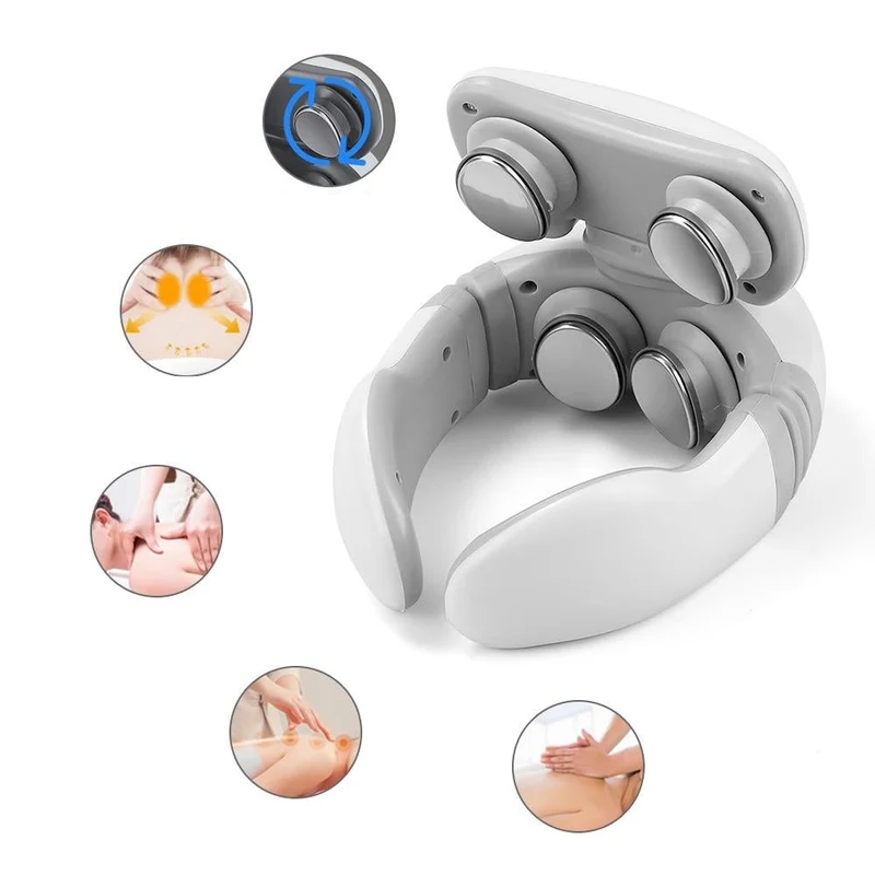 SerenityWave | Beruhigender 4D kabelloser Nacken- und Schultermassager mit Wärme