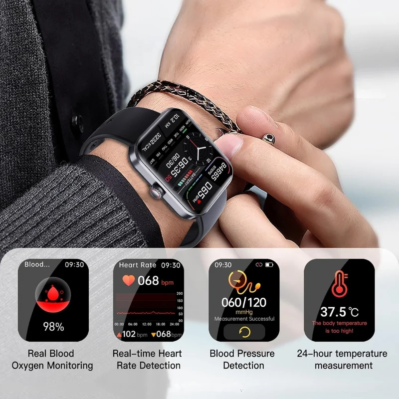 Nicht-invasive Glukoseüberwachung | Tägliche Gesundheitsüberwachung Smartwatch