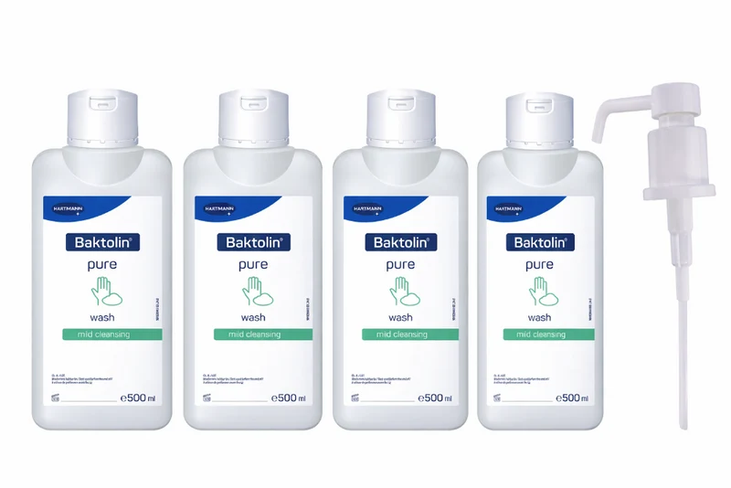 Bode Baktolin pure Waschlotion 4 x 500 ml + 1 x Dosierpumpe 500 ml