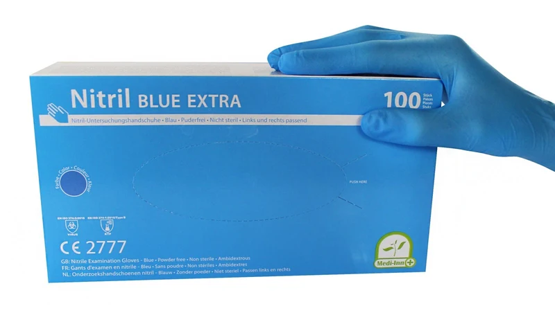 Medi-Inn Nitril blue extra Einmalhandschuhe puderfrei
