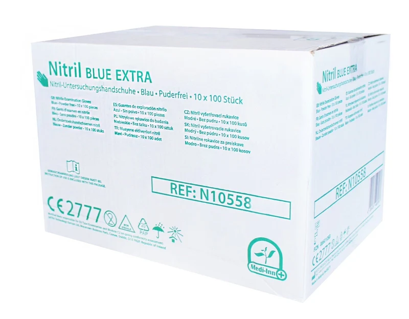 Medi-Inn Nitril blue extra Einmalhandschuhe puderfrei