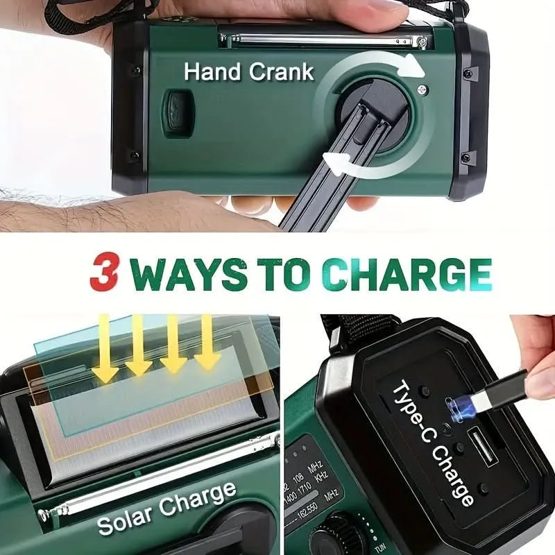 EcoPower Radio – Notfallradio mit Solar, Taschenlampe & USB-Ladefunktion