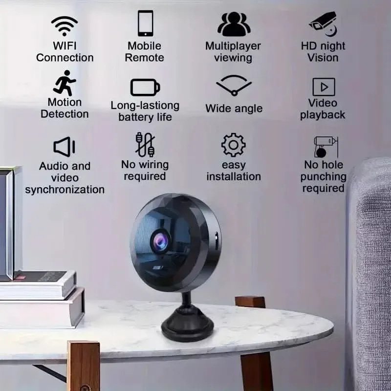 SECURECAM MINI – Magnetische Mini-WiFi-Kamera 1080P HD für diskrete Überwachung