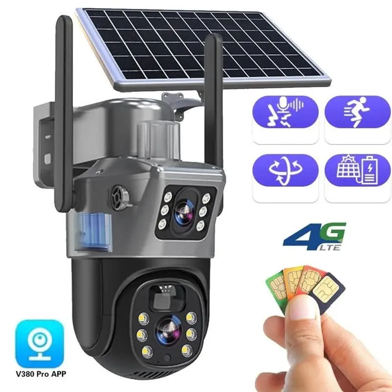 DualGuard Solar 4K – Drahtlose Überwachungskamera mit Solarpanel & 360° App-Steuerung