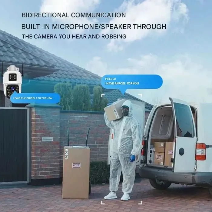 DualGuard Solar 4K – Drahtlose Überwachungskamera mit Solarpanel & 360° App-Steuerung